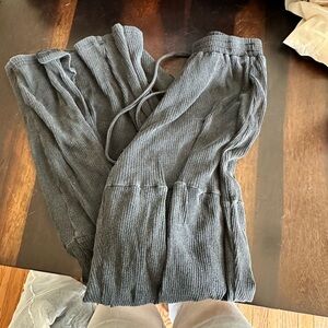 Women's Gray Ribbed Pants